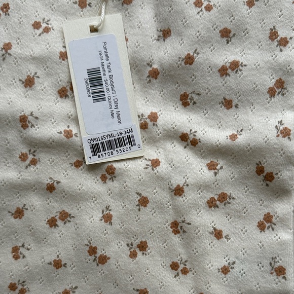 Quincy Mae organic pointelle tank onesie - Picture 2 of 2